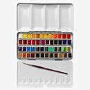 Sennelier Watercolour Paint : Classic Metal Tin Set Of 48 Half 